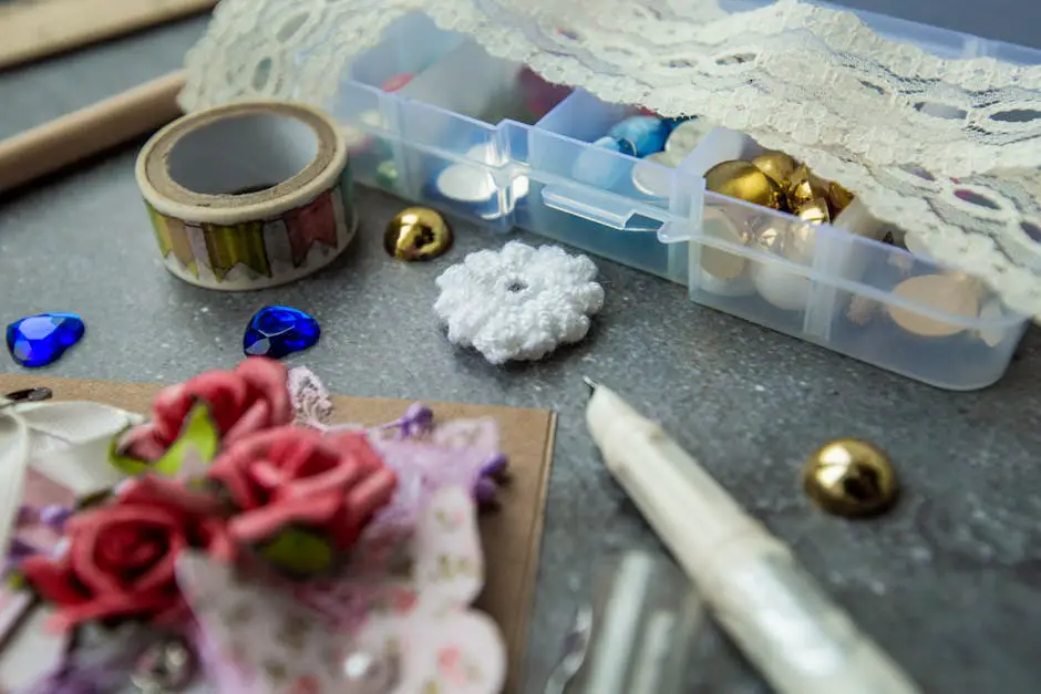 Image of a person creating a handmade gift for a special occasion