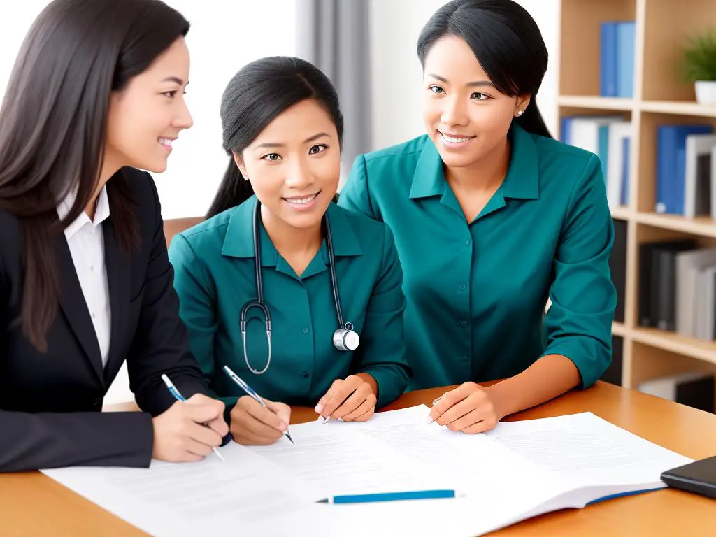 Image showing a person having a conversation with their employer or educator about doctor appointments.