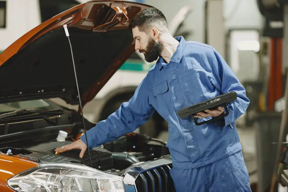 A mechanic checking the engine of a car during regular maintenance