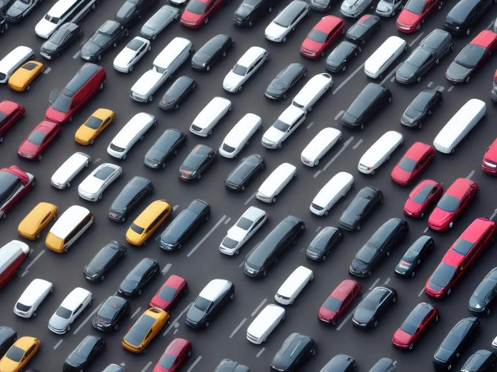 Illustration of a car stuck in traffic jam