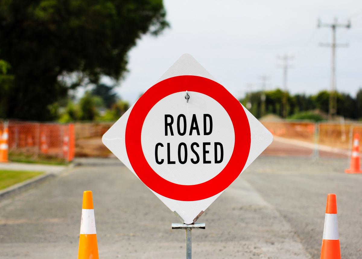 An image of a road closure sign, symbolizing the unexpected road closures discussed in the article.